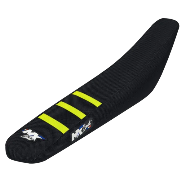 Housse de selle motocross Triumph - Noire et fluo 3 ribs