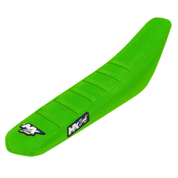 Housse de selle motocross Kawasaki - Verte 6 ribs